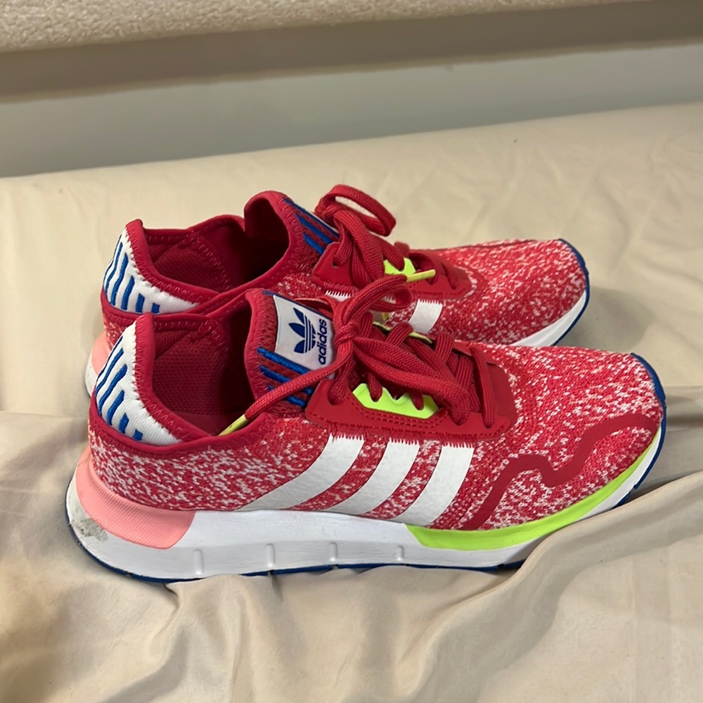 Adidas swift running shoes, kids size 6